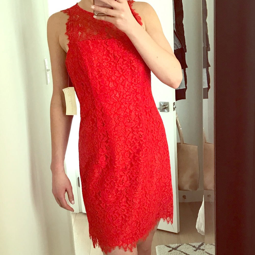 Brand new Shoshanna red lace dress!